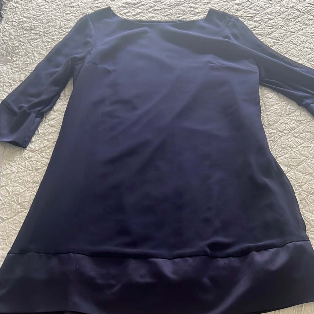 Merona Blue Long Sleeve Sheath Dress